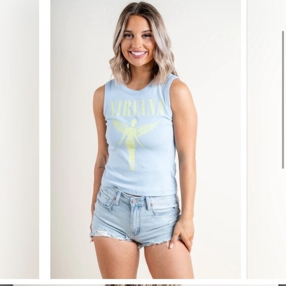 Daydreamer Nirvana Angel Shrunken Tank - Picture 2 of 3